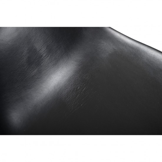 Arne Jacobsen Svane stol i sort læder 1990'erne