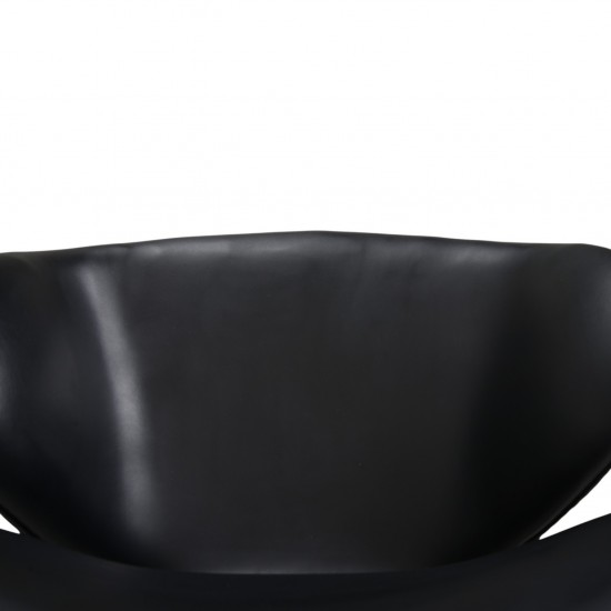 Arne Jacobsen Svane stol i sort læder 2000'erne