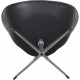 Arne Jacobsen Svane stol i sort læder 1960'erne