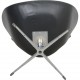 Arne Jacobsen Svane stol i sort læder 2000'erne