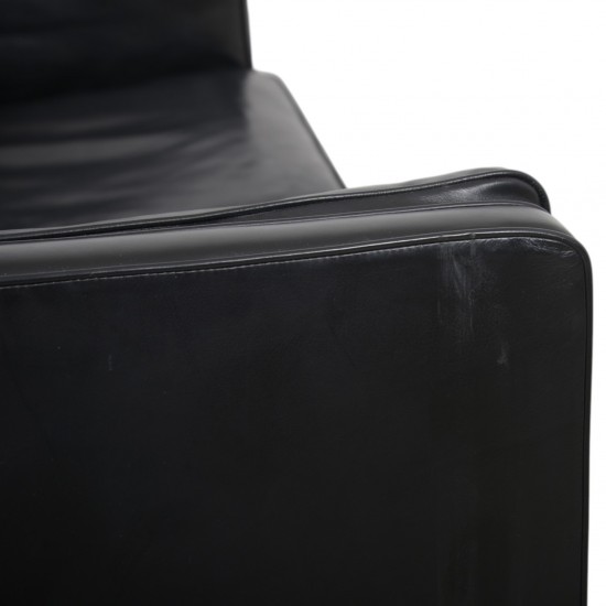 Børge Mogensen 2212 2.personers sofa i sort læder 1980'erne