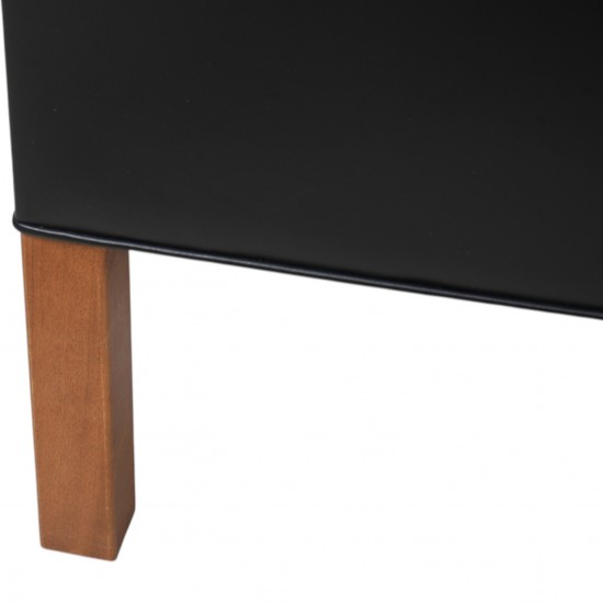 Børge Mogensen 2212 2.personers sofa i sort læder 1980'erne