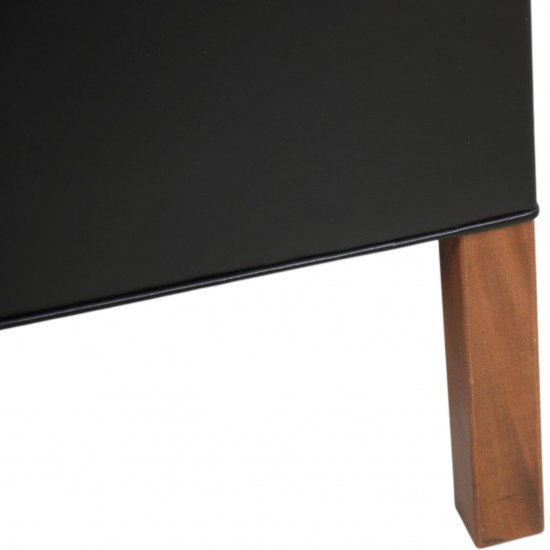 Børge Mogensen 2212 2.personers sofa i sort læder 1980'erne