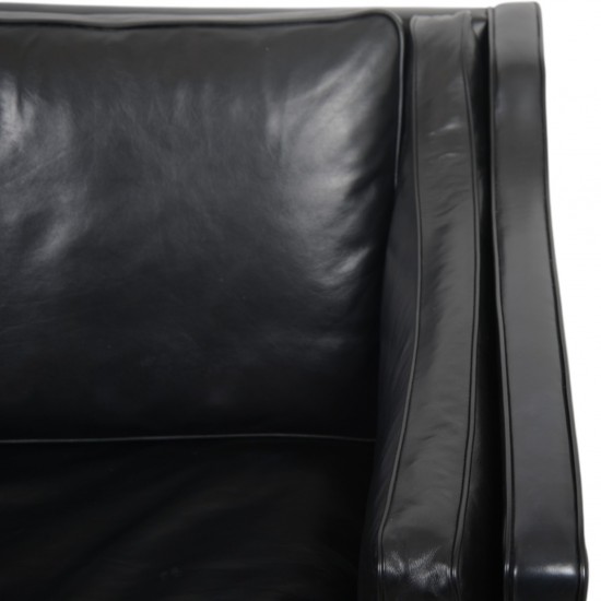 Børge Mogensen 2212 2.personers sofa i sort læder 1980'erne