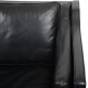 Børge Mogensen 2212 2.personers sofa i sort læder 1980'erne
