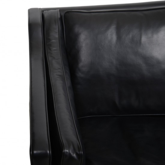 Børge Mogensen 2213 3.personers sofa i sort læder 1980'erne