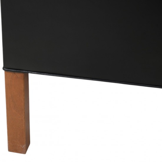 Børge Mogensen 2213 3.personers sofa i sort læder 1980'erne