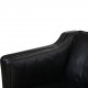 Børge Mogensen 2213 3.personers sofa i sort læder 1980'erne