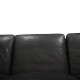 Børge Mogensen 2213 3.personers sofa i sort læder 1990'erne