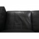 Børge Mogensen 2213 3.personers sofa i sort læder 1990'erne