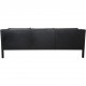 Børge Mogensen 2213 3.personers sofa i sort læder 1990'erne