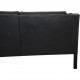 Børge Mogensen 2213 3.personers sofa i sort læder 1990'erne