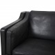 Børge Mogensen 2213 3.personers sofa i sort læder 1990'erne
