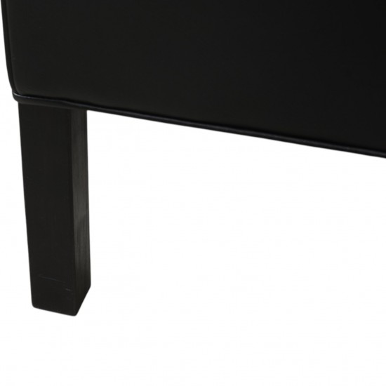 Børge Mogensen 2213 3.personers sofa i sort læder 1990'erne