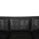 Børge Mogensen 2213 3.personers sofa i sort læder 1990'erne