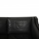 Børge Mogensen 2213 3.personers sofa i sort læder 1990'erne