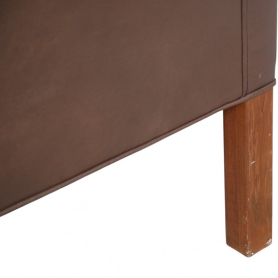 Børge Mogensen 3-personers 2213 sofa i brunt læder 1970'erne