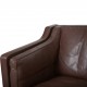 Børge Mogensen 3-personers 2213 sofa i brunt læder 1970'erne