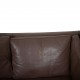 Børge Mogensen 3-personers 2213 sofa i brunt læder 1970'erne