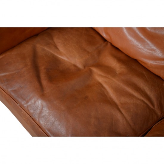 Børge Mogensen 3.personers 2213 sofa i patineret cognac læder 1980'erne