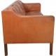 Børge Mogensen 3.personers 2213 sofa i patineret cognac læder 1980'erne