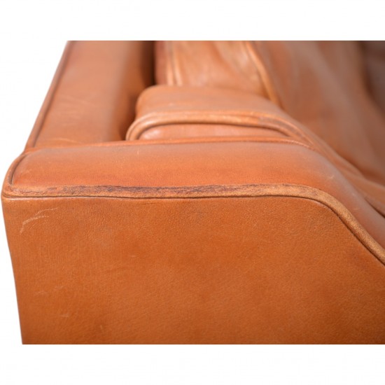 Børge Mogensen 3.personers 2213 sofa i patineret cognac læder 1980'erne