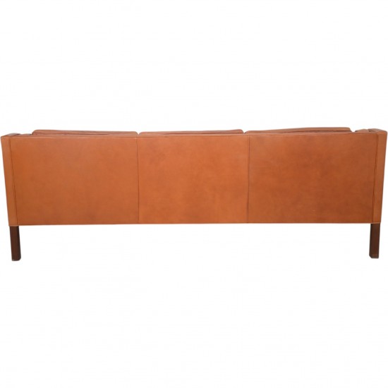 Børge Mogensen 3.personers 2213 sofa i patineret cognac læder 1980'erne