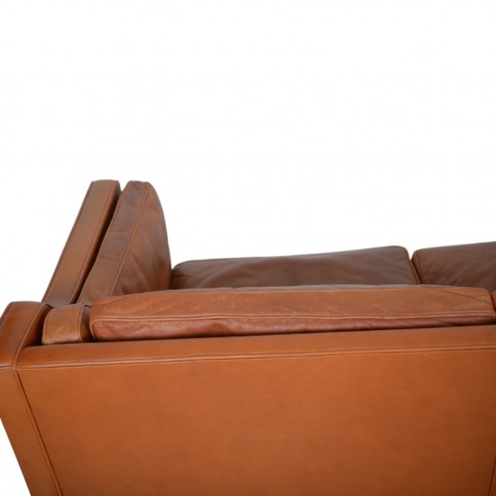Børge Mogensen 3.personers 2213 sofa i patineret cognac læder 1980'erne