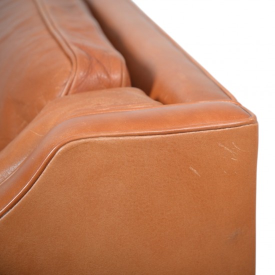 Børge Mogensen 3.personers 2213 sofa i patineret cognac læder 1980'erne