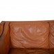 Børge Mogensen 3.personers 2213 sofa i patineret cognac læder 1980'erne