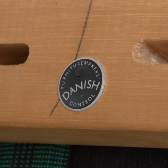 Hans Wegner GE34 3.personers lufthavnssofa i nybetrukket sort læder