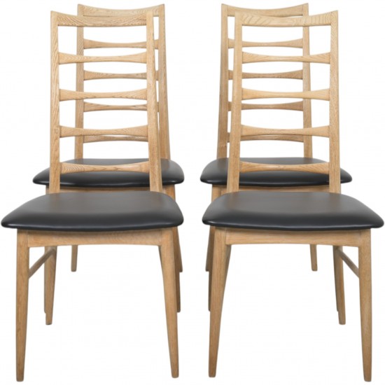 Ib Kofoed sæt af fire Lis stole i eg 1980'erne