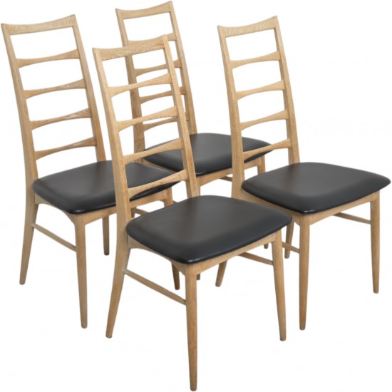 Ib Kofoed sæt af fire Lis stole i eg 1980'erne