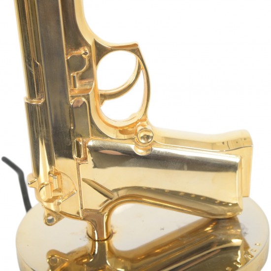 Philippe Starck guld håndpistol bordlampe 2000'erne