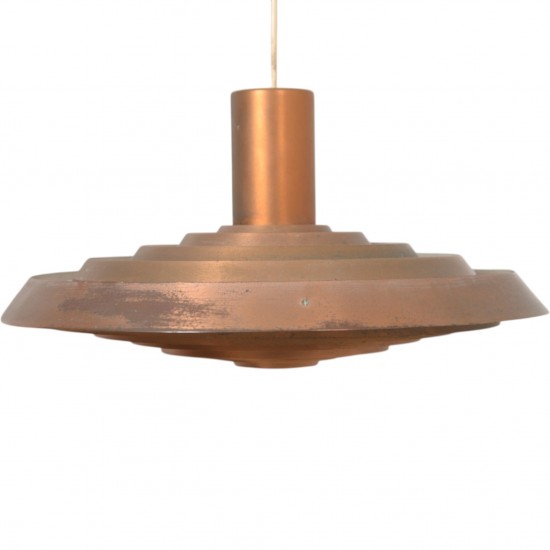 Poul Henningsen Tallerken lampe i kobber 1960'erne