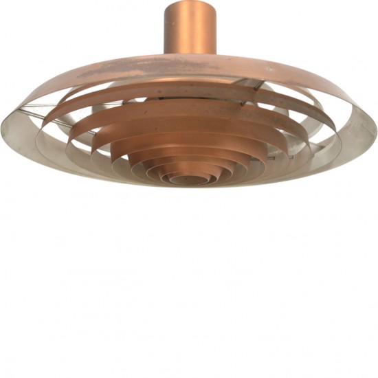Poul Henningsen Tallerken lampe i kobber 1960'erne