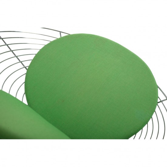 Verner Panton Wire cone chair i grønt stof 1989