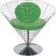 Verner Panton Wire cone chair i grønt stof 1989