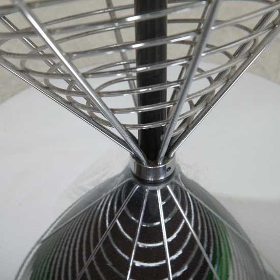 Verner Panton Wire cone chair i grønt stof 1989