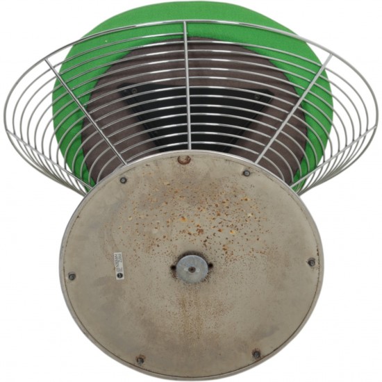 Verner Panton Wire cone chair i grønt stof 1989