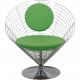 Verner Panton Wire cone chair i grønt stof 1989