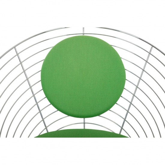 Verner Panton Wire cone chair i grønt stof 1989