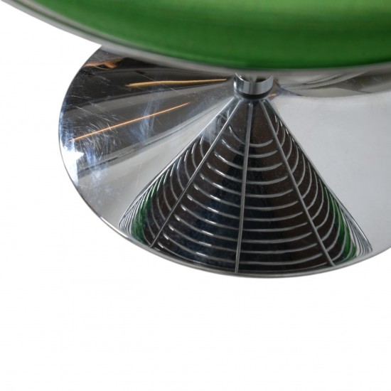 Verner Panton Wire cone chair i grønt stof 1989