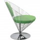 Verner Panton Wire cone chair i grønt stof 1989