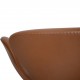 Arne Jacobsen Svane sofa nybetrukket med Cognac classic læder 2001