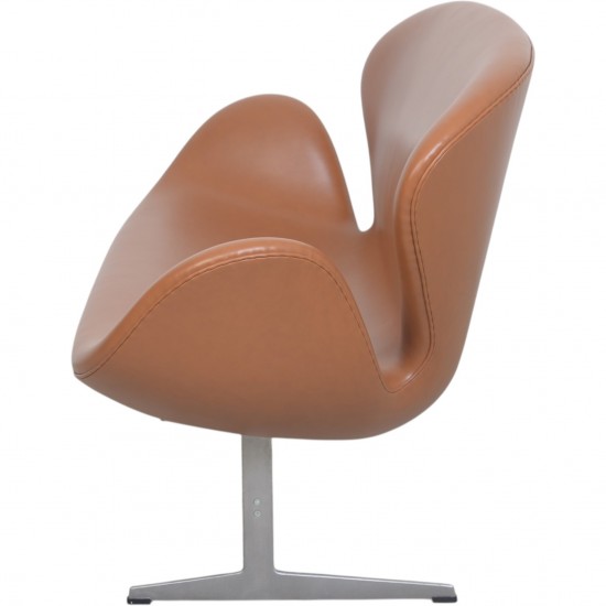 Arne Jacobsen Svane sofa nybetrukket med Cognac classic læder 2001