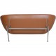 Arne Jacobsen Svane sofa nybetrukket med Cognac classic læder 2001