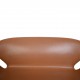 Arne Jacobsen Svane sofa nybetrukket med Cognac classic læder 2001