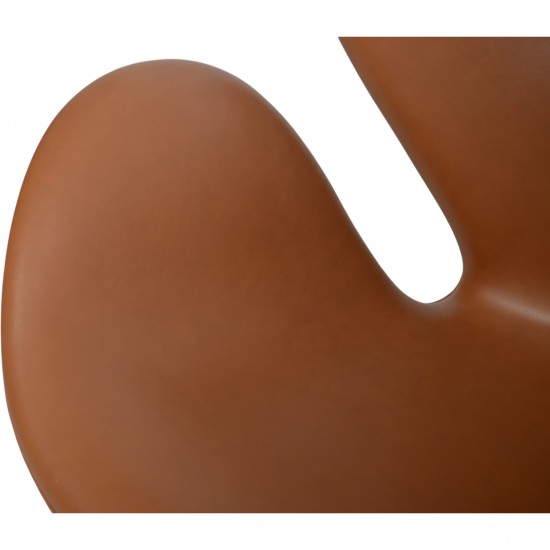 Arne Jacobsen Svane sofa nybetrukket med Cognac classic læder 2001