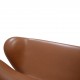 Arne Jacobsen Svane sofa nybetrukket med Cognac classic læder 2001